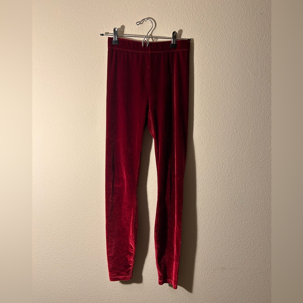 Fabletics red velvet leggings